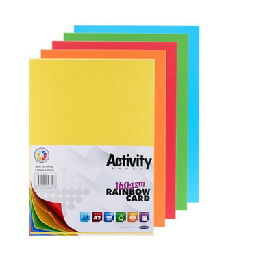 Premier Activity A2 Card 25 Sheets - Rainbow mulveys.ie nationwide shipping