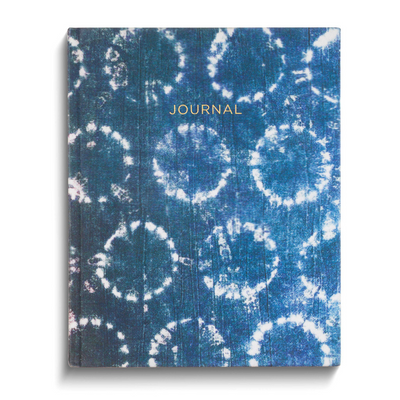 Shibori Circles Blue and White 8x10in 256-Page Desk Journal mulveys.ie nationwide shipping