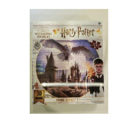 Harry Potter Prime 3D Image Puzzle Hogwarts Castle & Hedwig Flying 500 Pieces MULVEYS.IE NATIONWIDE SHIPPING