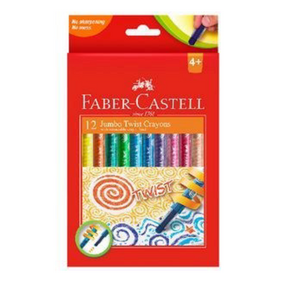 FABER CASTELL TWISTABLE WAX CRAYONS 12 mulveys.ie nationwide shipping