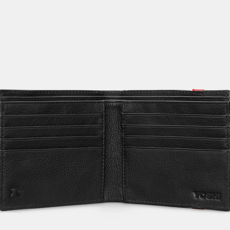 TWO FOLD EAST WEST BLACK LEATHER WALLET WITH ELASTIC mulveys.ie nationwide shipping