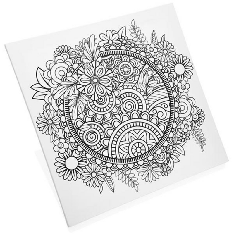 Icon * 300x300mm Colour My Canvas - Floral Mandala mulveys.ie nationwide shipping