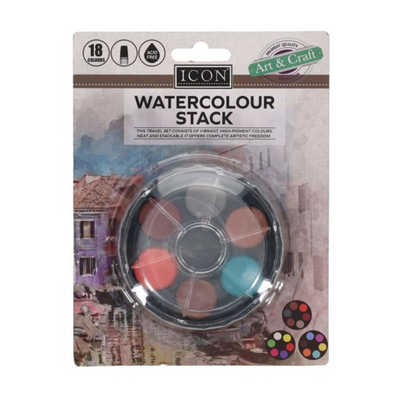 Icon Watercolour Stack Travel Set - 18 Colours mulveys.ie nationwide shipping