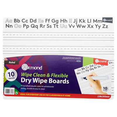 Ormond Pkt.10 228x305mm Dry Wipe Boards - Letters mulveys.ie nationwide shipping