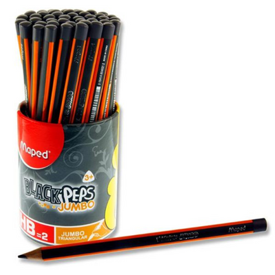 Maped Black'peps Jumbo Triangular Pencil - Hb mulveys.ie nationwide shipping