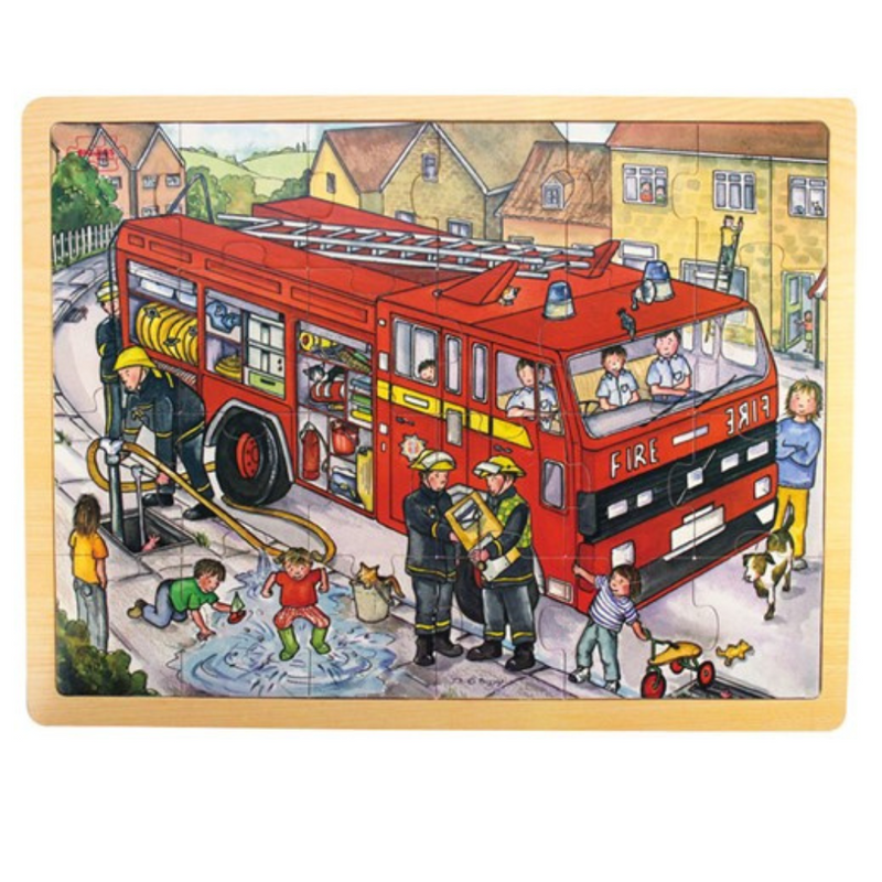 Bigjigs Wooden Puzzle Fire Brigade - 24 pieces mulveys.ie nationwide shipping