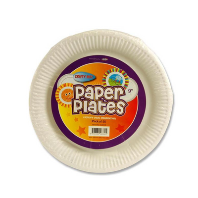 Crafty Bitz Pkt.50 9" Paper Plates mulveys.ie nationwide shipping