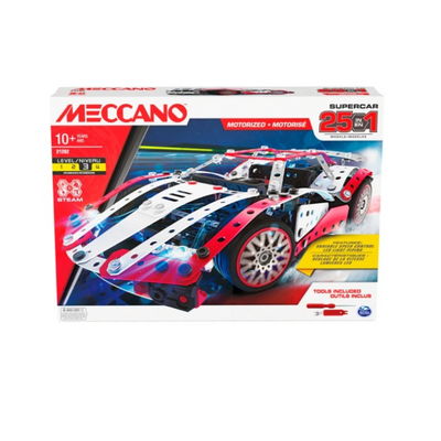 Meccano 25-in-1 Motorized Supercar STEM Model Building Kit mulveys.ie nationwide shipping