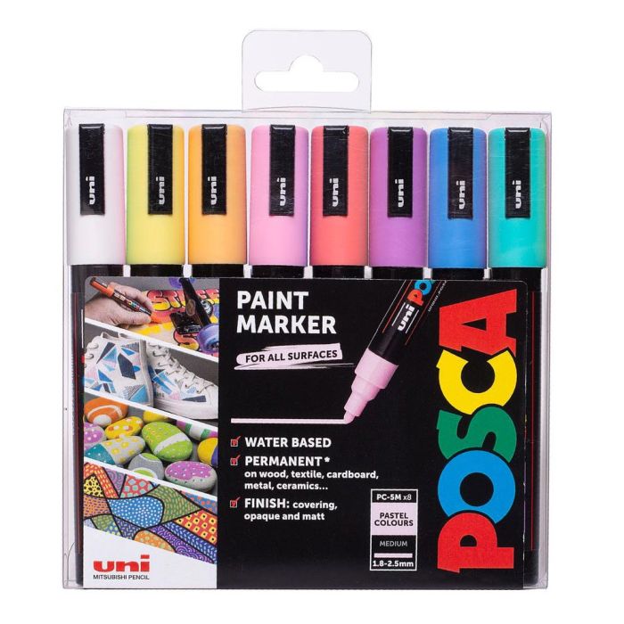 Posca PC-5M Set of 8 - Pastel Colours