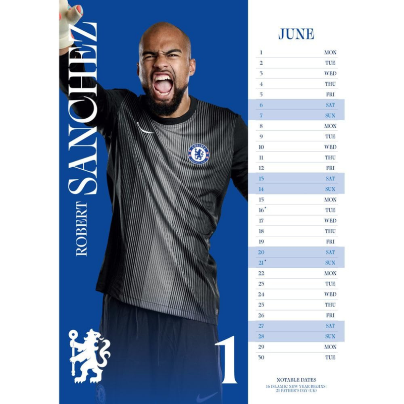 2026 CALENDAR CHELSEA FC MEN&