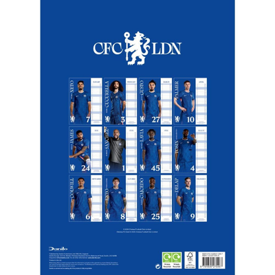 2026 CALENDAR CHELSEA FC MEN'S MONTH TO VIEW A3 WALL CALENDAR OFFICIAL PRODUCT