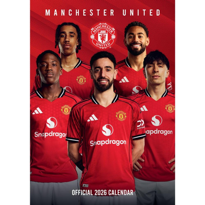 2026 CALENDAR MANCHESTER UNITED FC MONTH TO VIEW A3 WALL CALENDAR