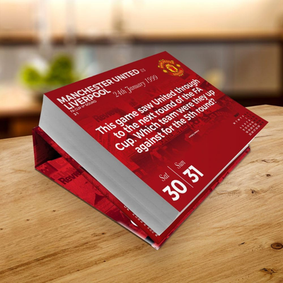 2026 CALENDAR MANCHESTER UNITED FC PAGE A DAY DESK BLOCK OFFICIAL PRODUCT