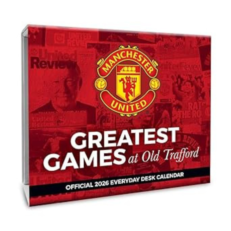 2026 CALENDAR MANCHESTER UNITED FC PAGE A DAY DESK BLOCK OFFICIAL PRODUCT