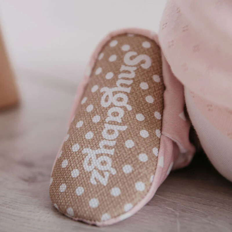 Snugabugz Pink - Baby Booties That Stay-On With Non-Slip Soles