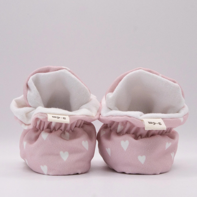 Snugabugz Pink - Baby Booties That Stay-On With Non-Slip Soles