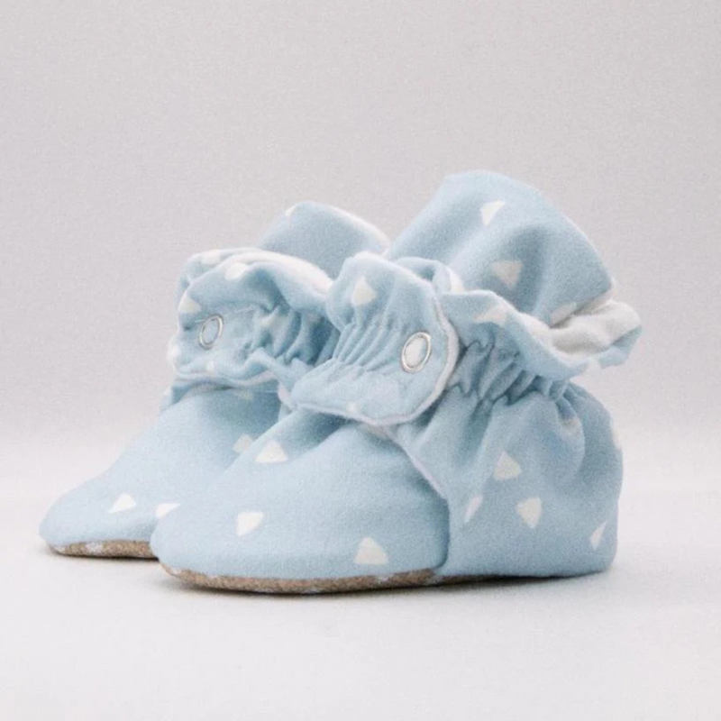 Snugabugz Blue - Stay On Baby Booties With Non-Slip Soles