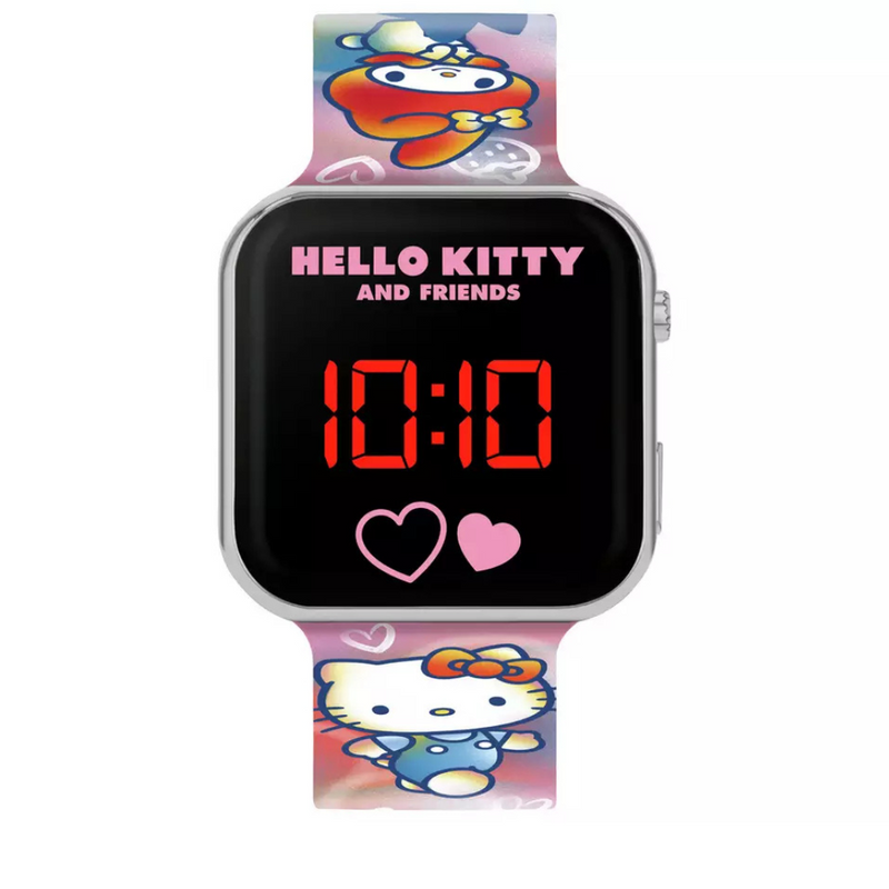 Hello Kitty Silicone Strap Digital LED Watch - Pink