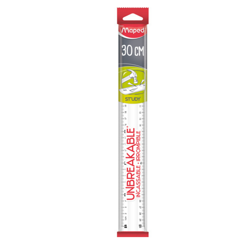 Maped 30cm Clear Ruler - Maped Unbreakable