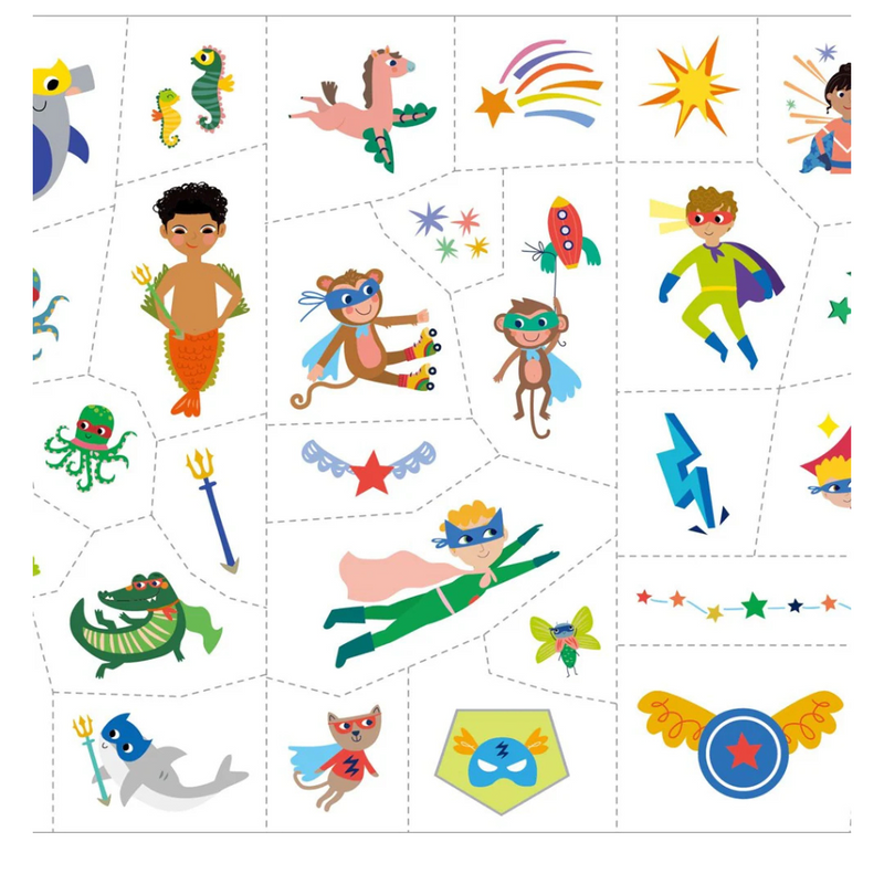 Avenir - Face Sticker and Tattoos - Superheroes