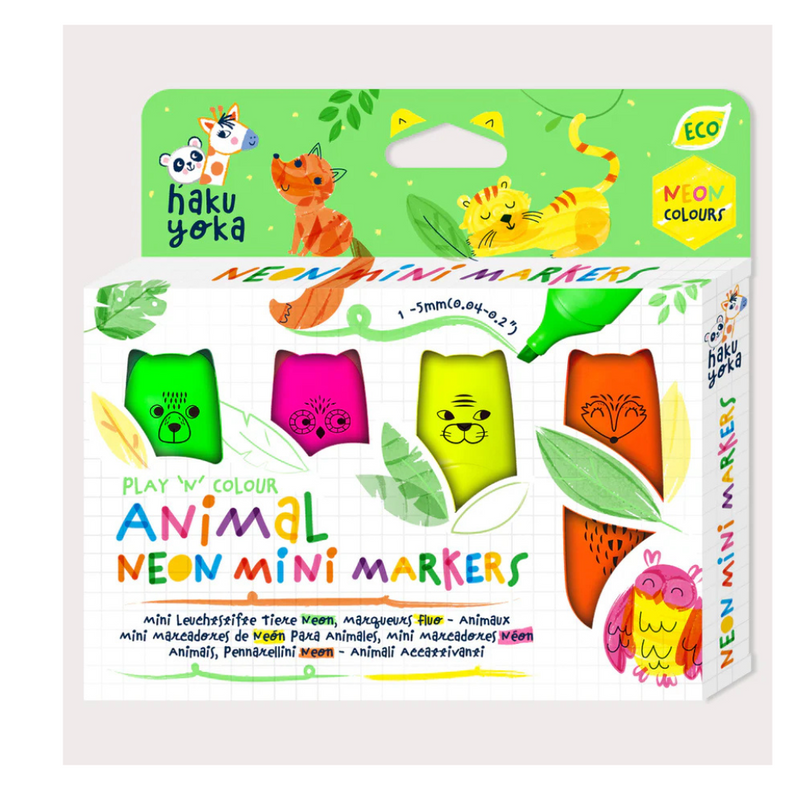 Animal Neon Mini Markers