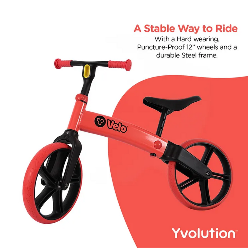 Yvolution Velo Senior Red Balance Bike  Adjustable