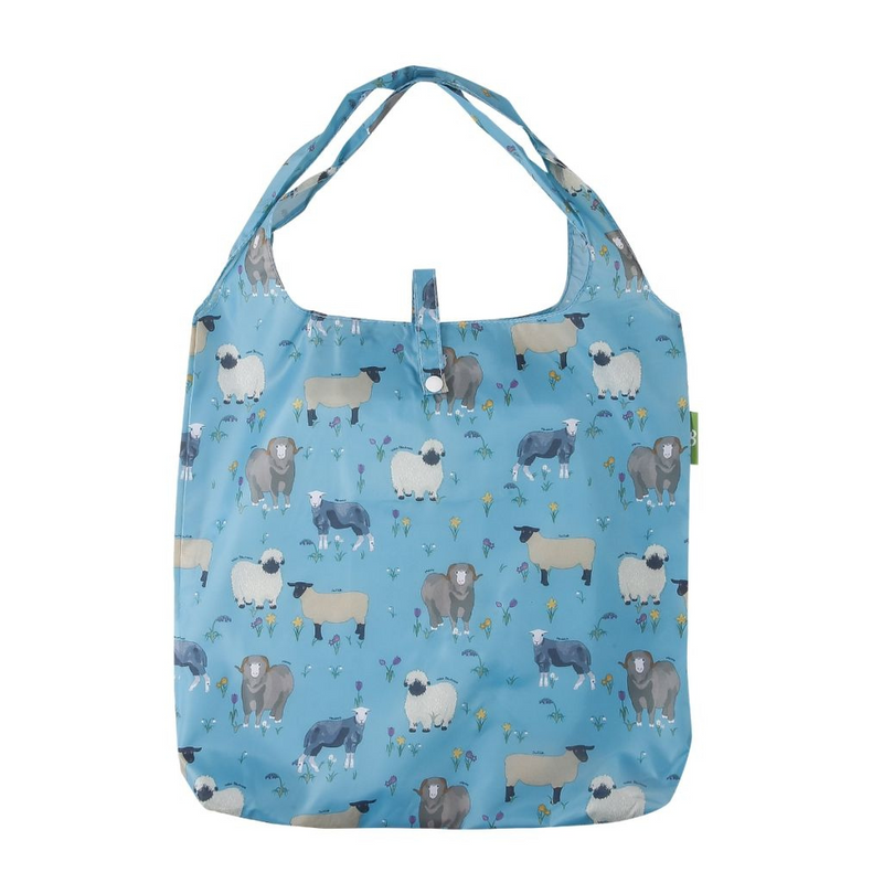 Eco Chic - Foldaway Shopper - A81BU - Blue Sheep