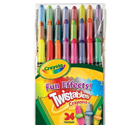 Crayola 24 Pack Fun Effects Mini Twistables Crayons