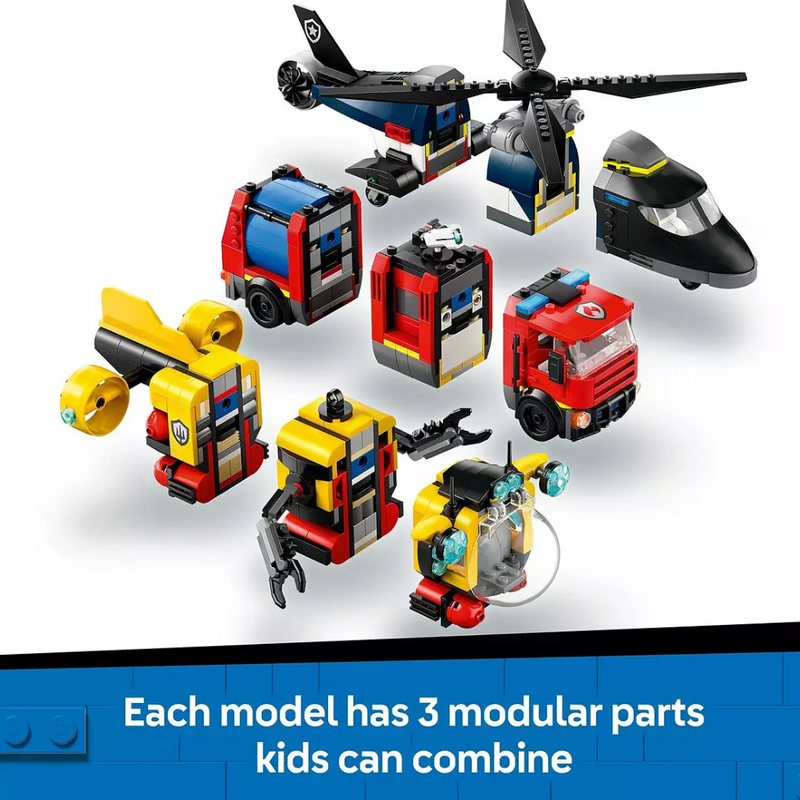LEGO City Helicopter, Fire Engine & Submarine Remix 60462