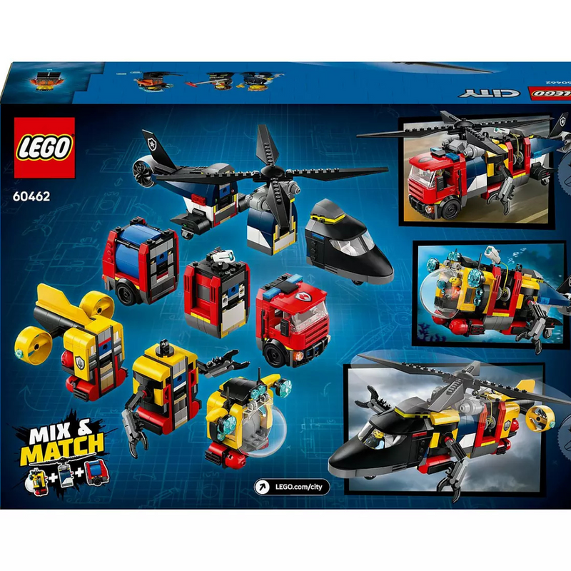 LEGO City Helicopter, Fire Engine & Submarine Remix 60462
