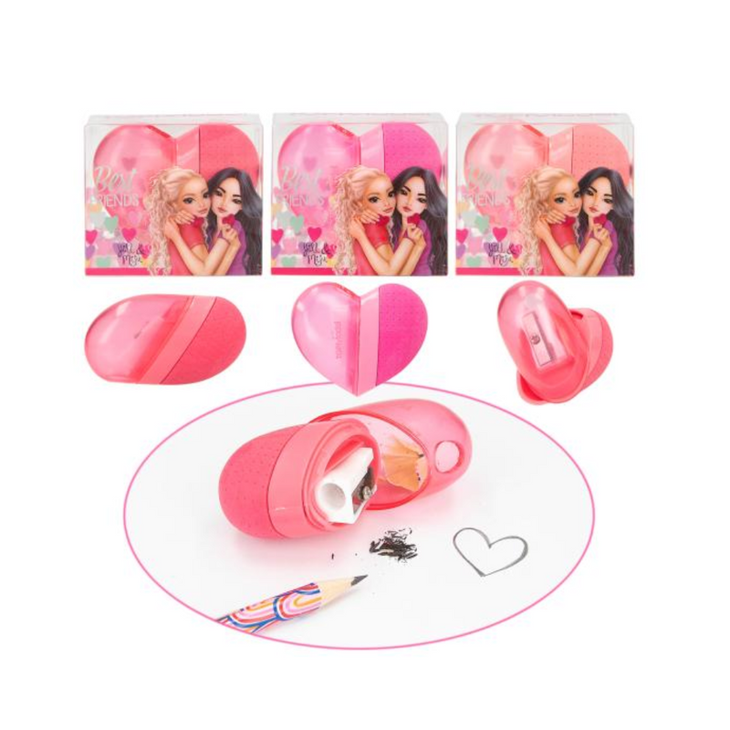 TOP Model 2in1 Heart Eraser And Sharpener BEST FRIENDS. Mulveys.ie