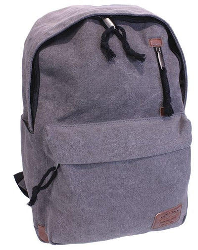 Canvas backpack grey Mulveys.ie