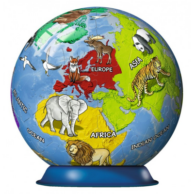 3D Puzzle-Ball - World map for children