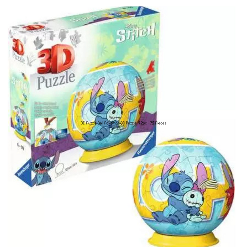 3D Puzzle Ball Disney Stitch - 72 Pieces