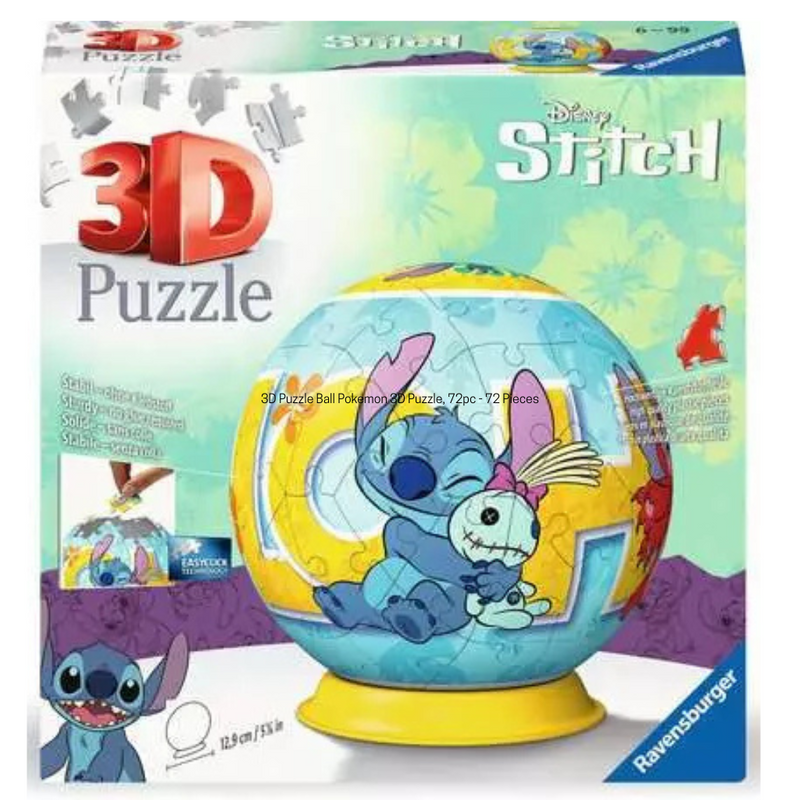 3D Puzzle Ball Disney Stitch - 72 Pieces