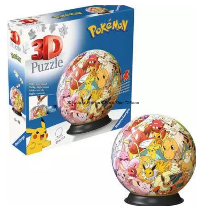 3D Puzzle Ball Pokemon 3D Puzzle, 72pc - 72 Pieces