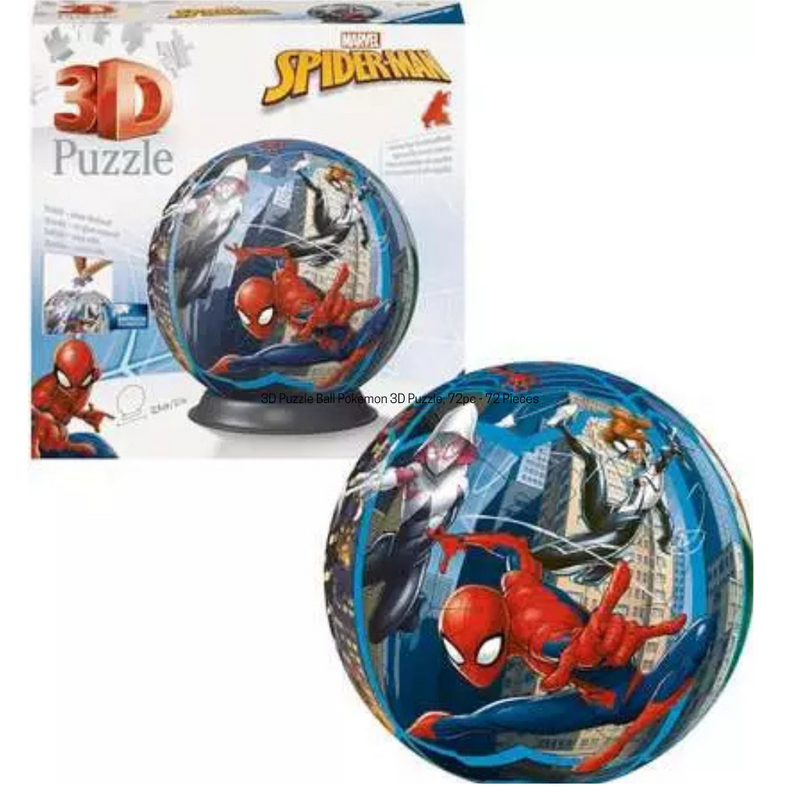 3D Puzzle Ball Spiderman - 72 Pieces