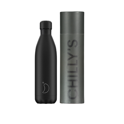 Chilly's Water bottle Mono Black 750ml Mulveys.ie