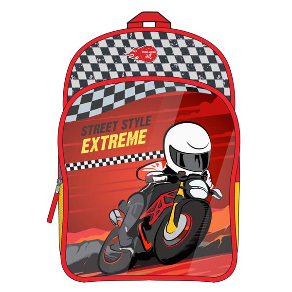 BOYS RED BIKER BACK PACK MULVEYS.IE