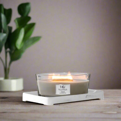 Woodwick candle Ellipse fireside Mulveys.ie