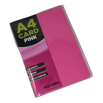 A4 Pink Card 160gsm 50 pack mulveys.ie nationwide shipping