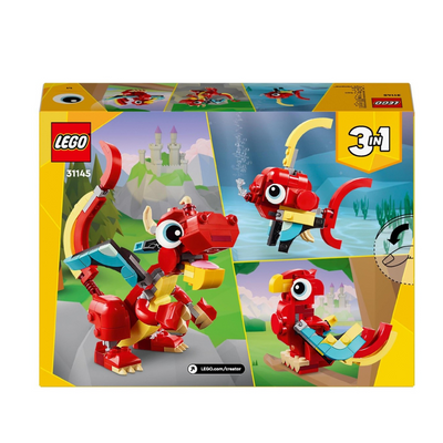 LEGO 31145 Creator 3in1 Red Dragon Toy with Animal Figures mulveys.ie nationwide shipping