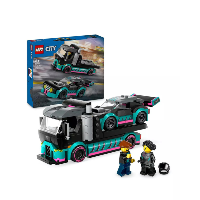 LEGO City Race Car and Car Carrier Truck Building Toy 60406 mulveys.ie nationwide shipping