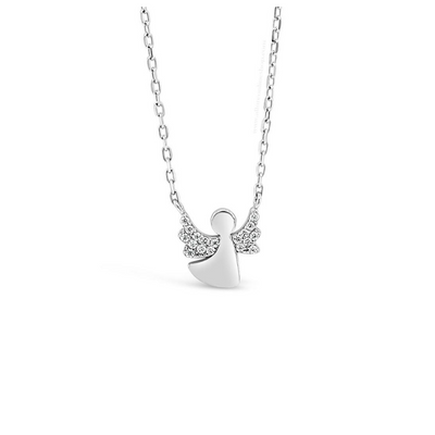 Absolute Kids Collection HCP218 Silver Angel Pendant And Chain mulveys.ie nationwide shipping