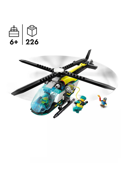 LEGO City Emergency Rescue Helicopter Toy Set 60405 mulveys.ie nationwide shipping