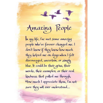  Amazing People in My Life I've Met - Greeting Card with a Lovely Verse Card mulveys.ie nationwide shipping