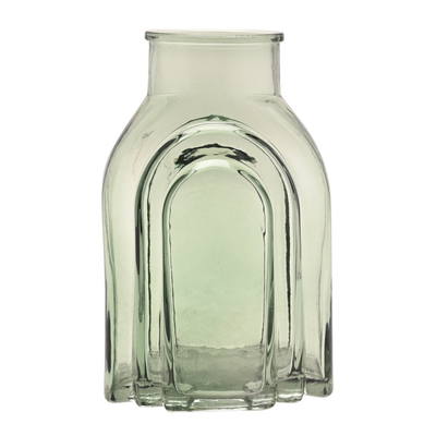 Hestia Dark green glass vase