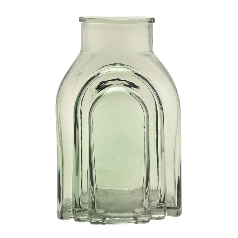 Hestia Dark green glass vase