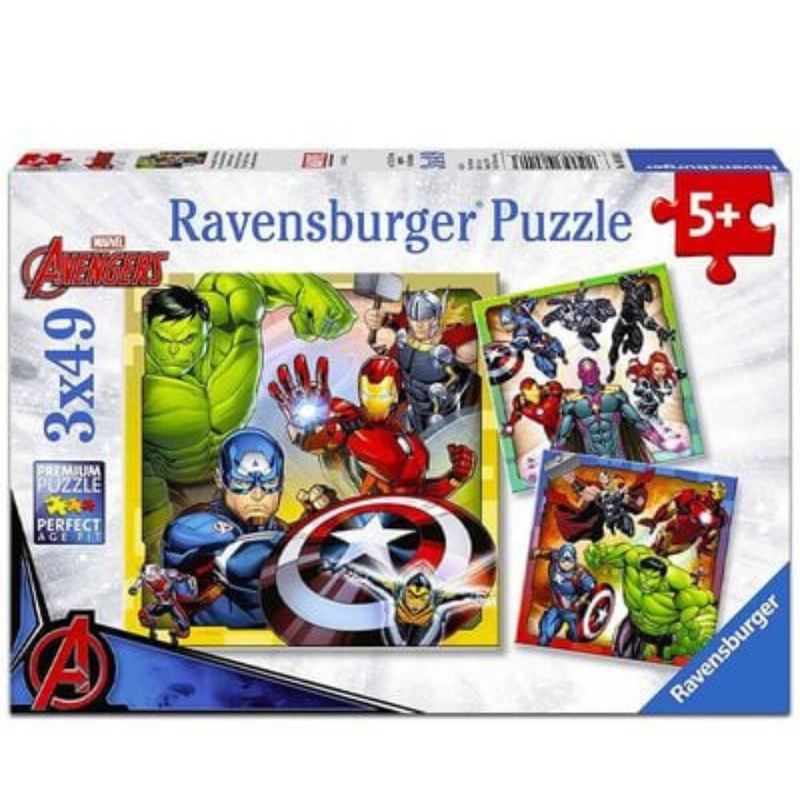 Avengers 3 x 49 Piece Jigsaw Puzzles