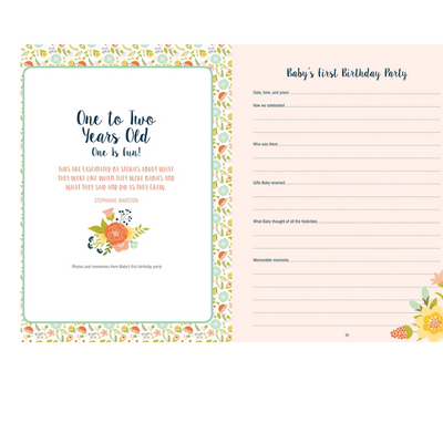 Baby's Book: The First Five Years (Floral)